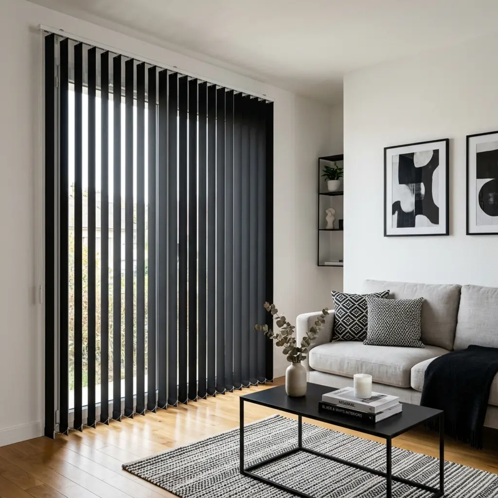Store californien sur mesure à bandes verticales