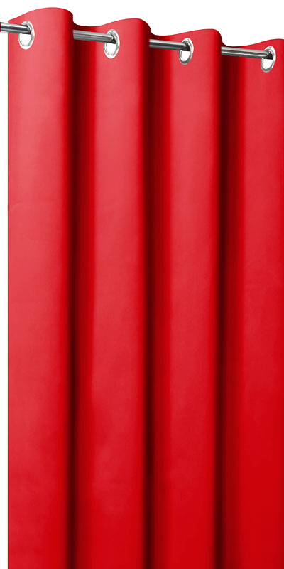 Rideaux rouge ambiance contemporaine