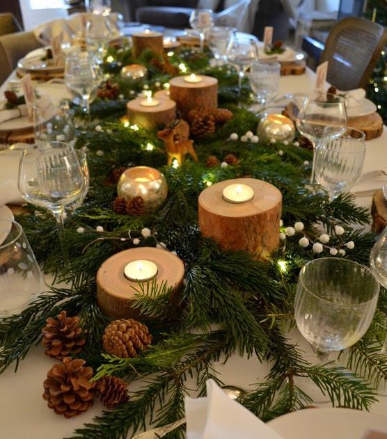 Décoration de table : Noël en doré et nature - La pâte d'Amanda