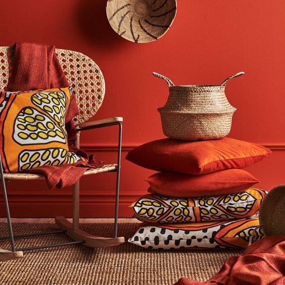 Salon coloré ambiance afrique