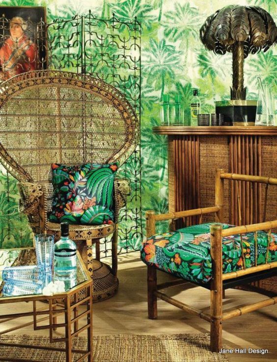 Salon ambiance et deco tropicale