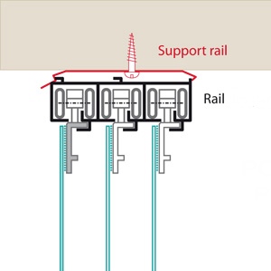 support pose plafond panneaux japonais