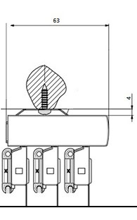 Panneaux Japonais encombrement 3 rails