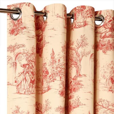 rideau motif toile de jouy