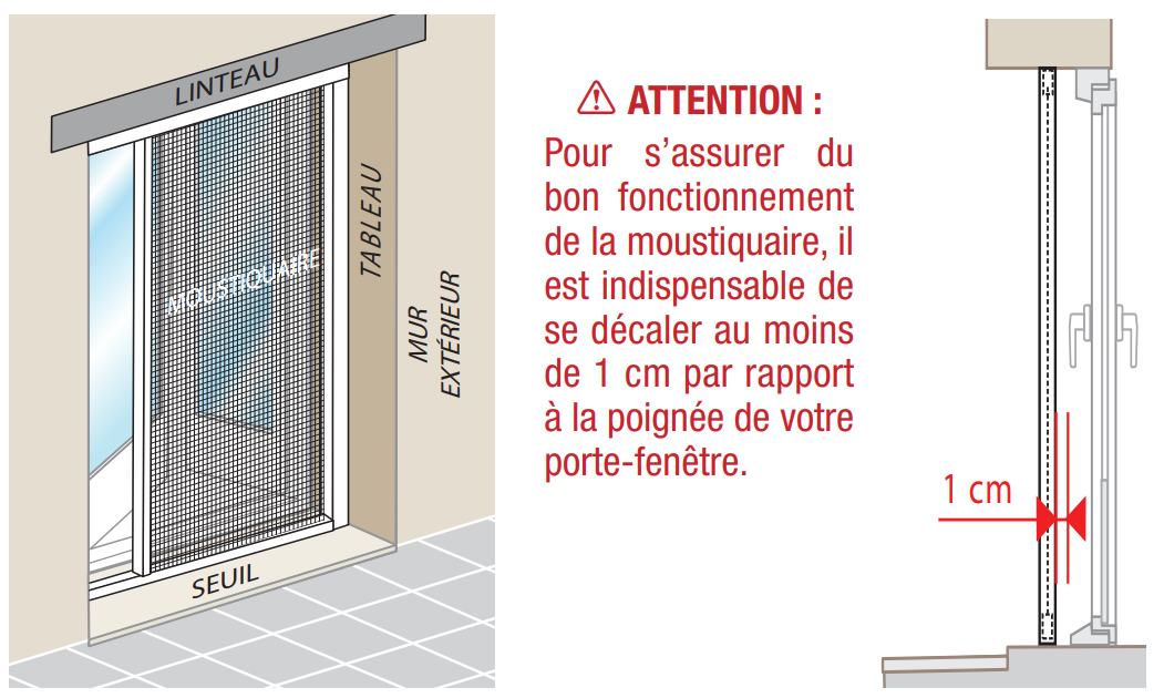 pose moustiquaire laterale