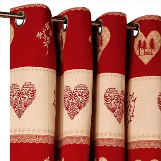 rideau motifs montagne