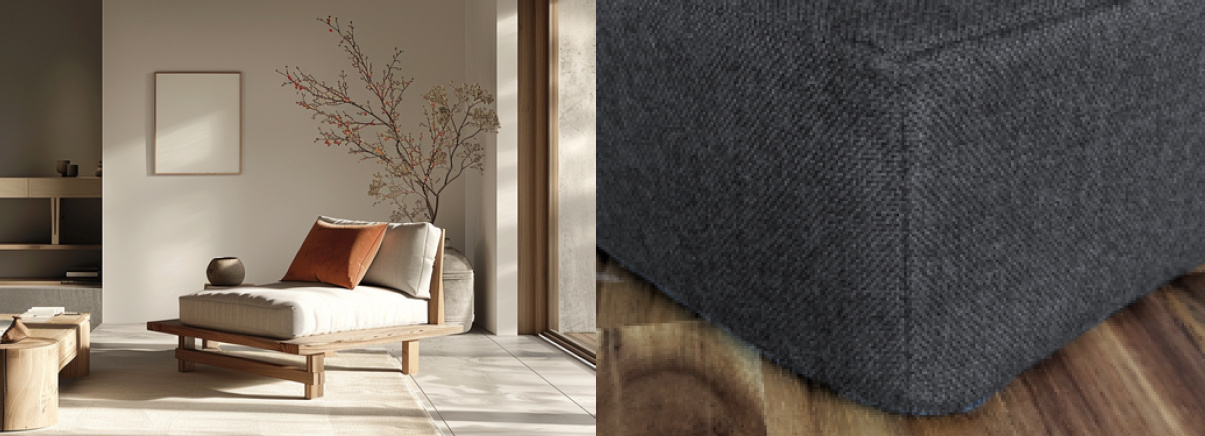 Coussin d'assise sans passepoil sur-mesure