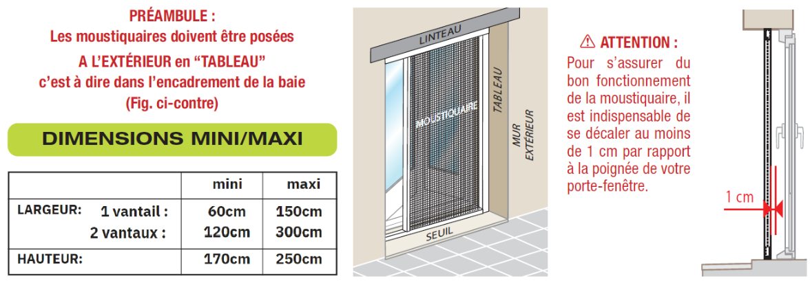 mesure moustiquaire baie vitree