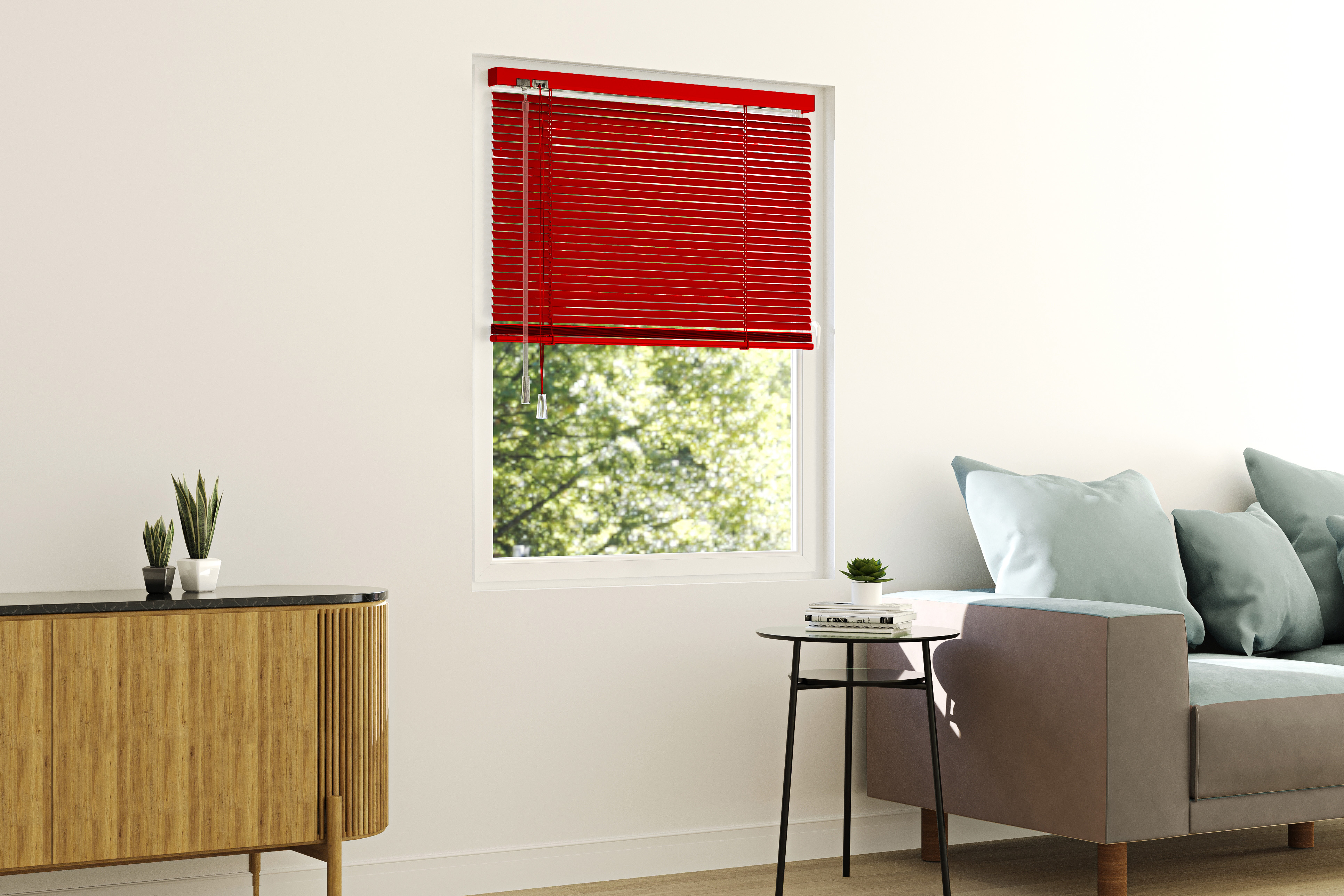 Décorez votre intérieur avec des stores et des rideaux rouges
