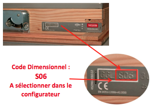 code dimensionnel velux