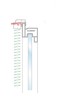 pose ouvrant sans perçage venitien alu