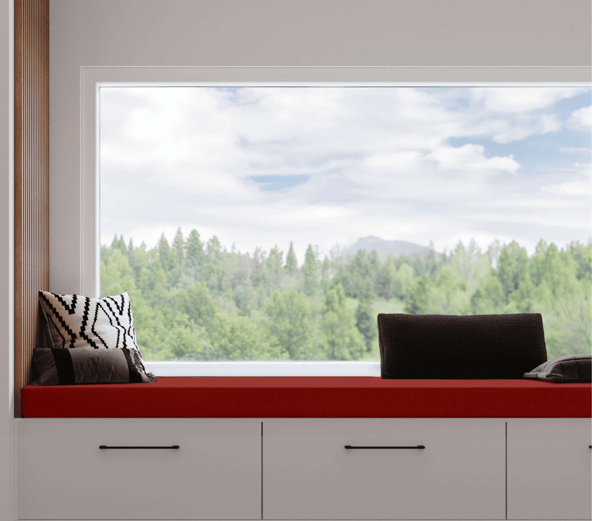 Coussin Banquette Intérieur Coton Uni Terracotta