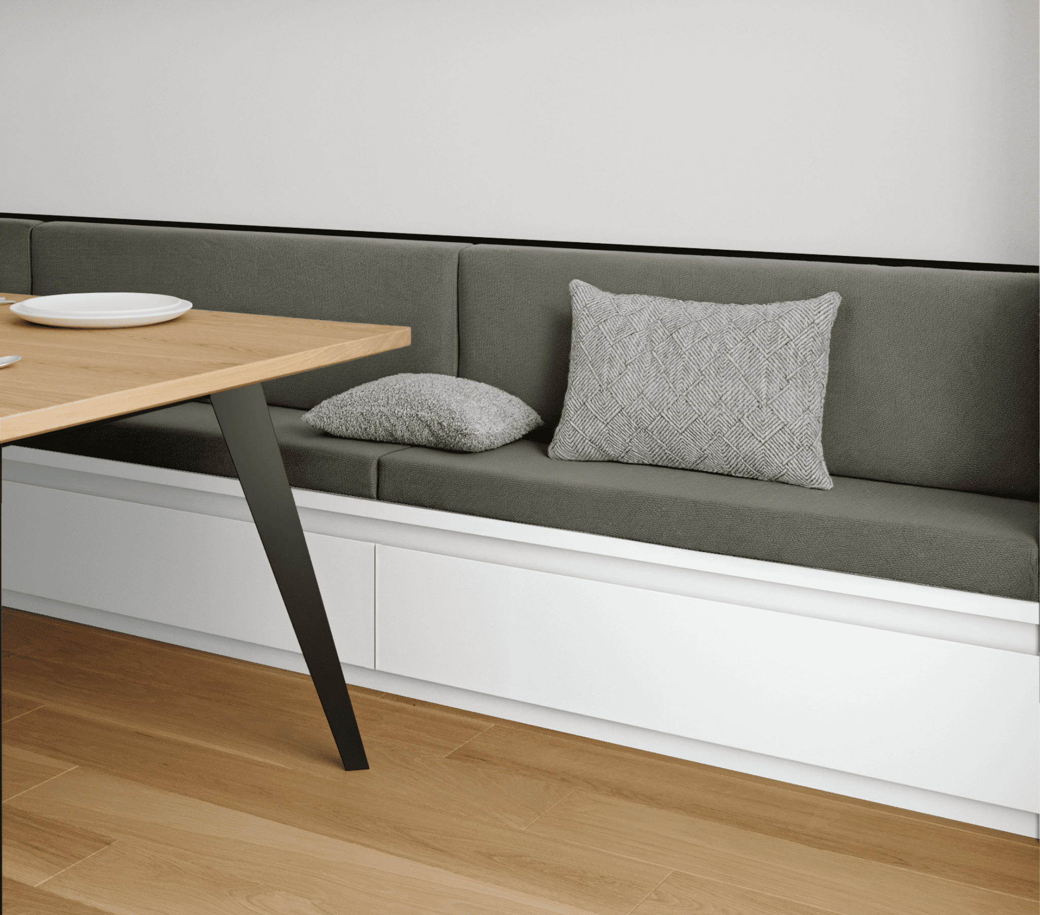 Coussin Banquette Intérieur Anti Tache Effet Chiné Taupe