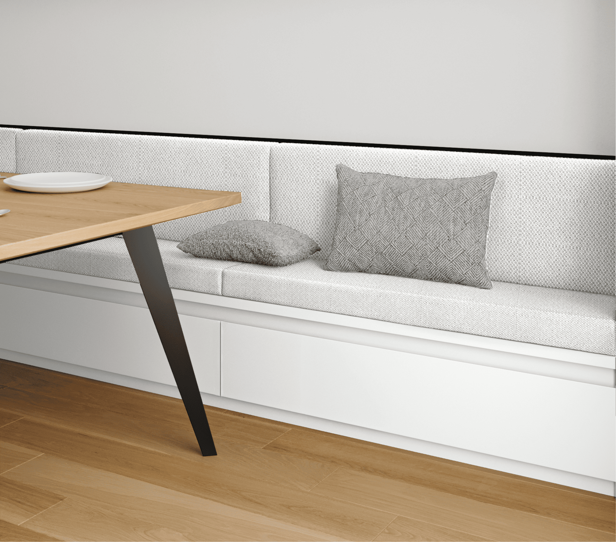 Coussin Banquette Intérieur Anti Tache Maille Blanc