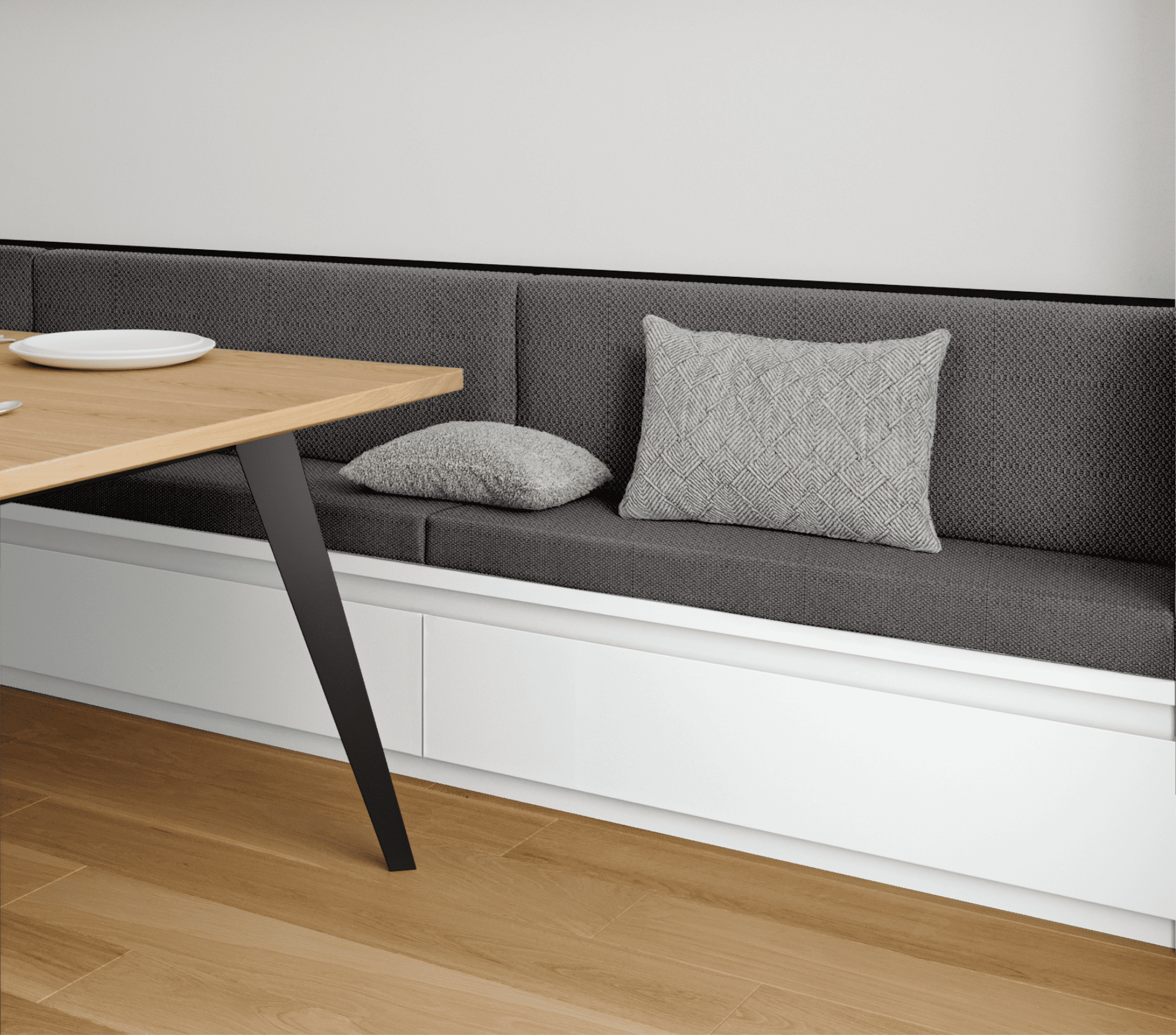 Coussin Banquette Intérieur Anti Tache Maille Gris Anthracite