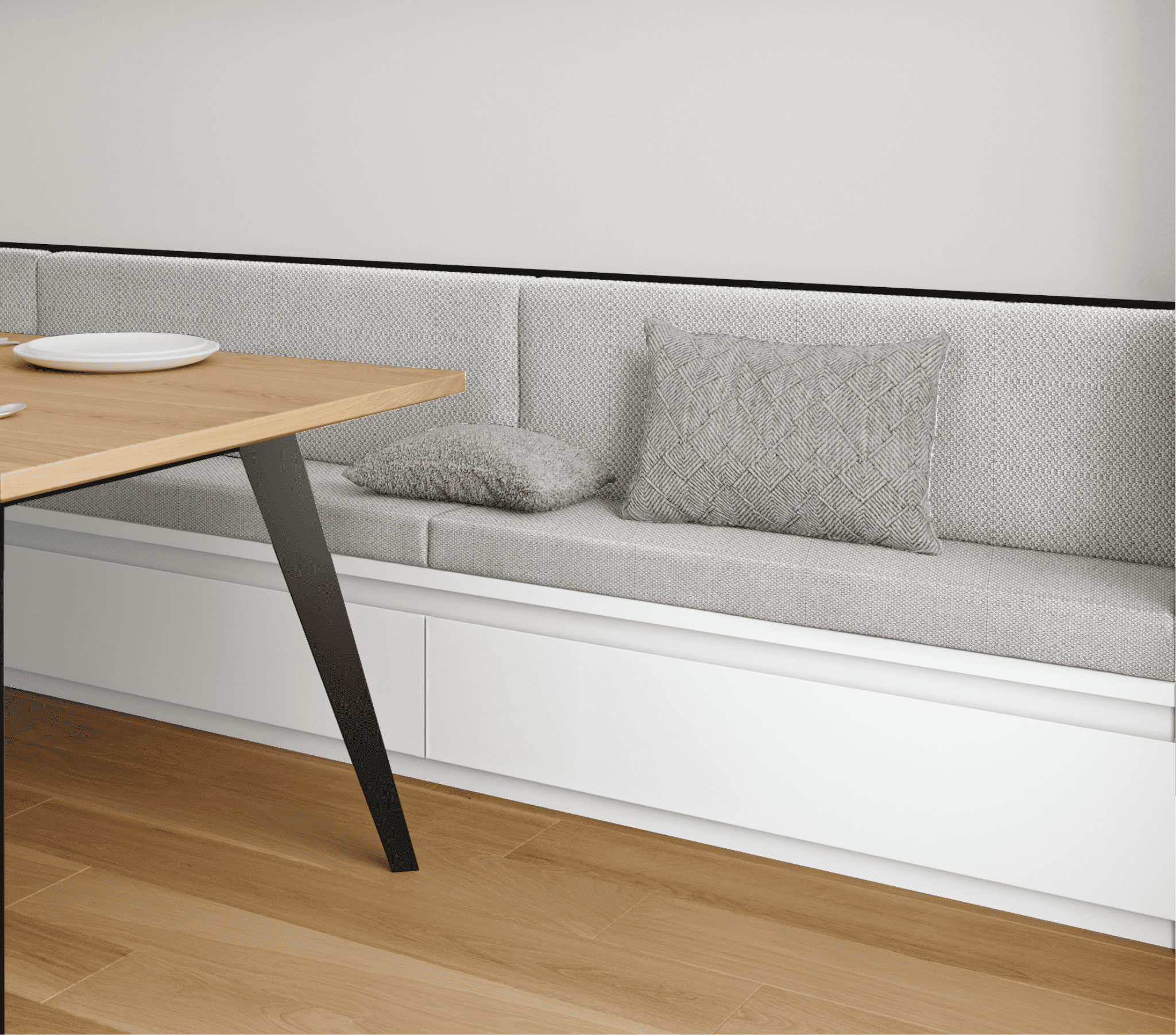 Coussin Banquette Intérieur Anti Tache Maille Gris Naturel