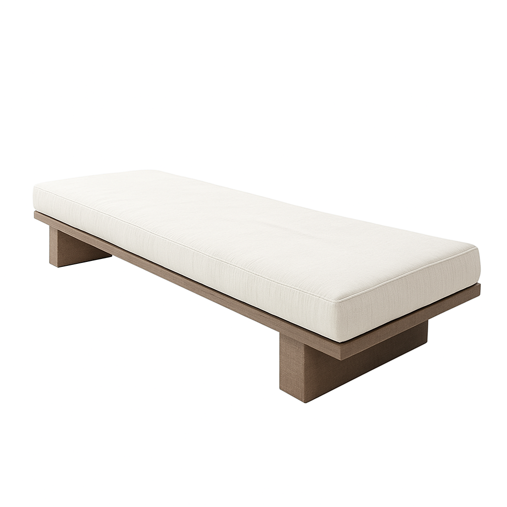 Coussin Banquette Extérieur Maille Blanc