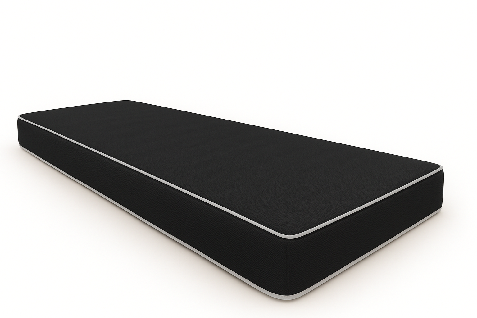 Coussin Banquette Intérieur Gris Anthracite Anti-tache - Effet Chiné Passepoil Blanc