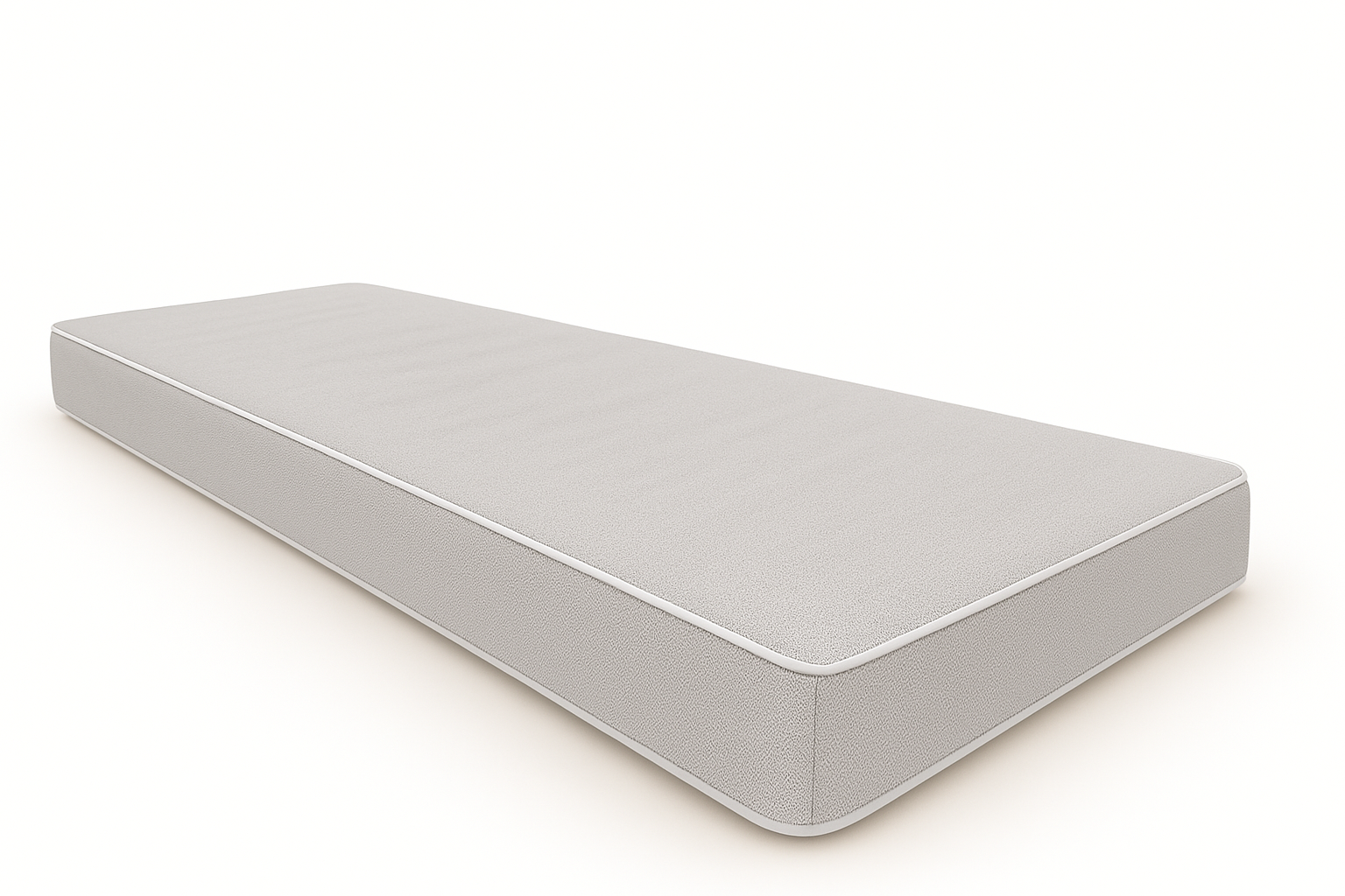 Coussin Banquette Intérieur Gris Clair Anti-tache - Uni Passepoil Blanc — vue 3