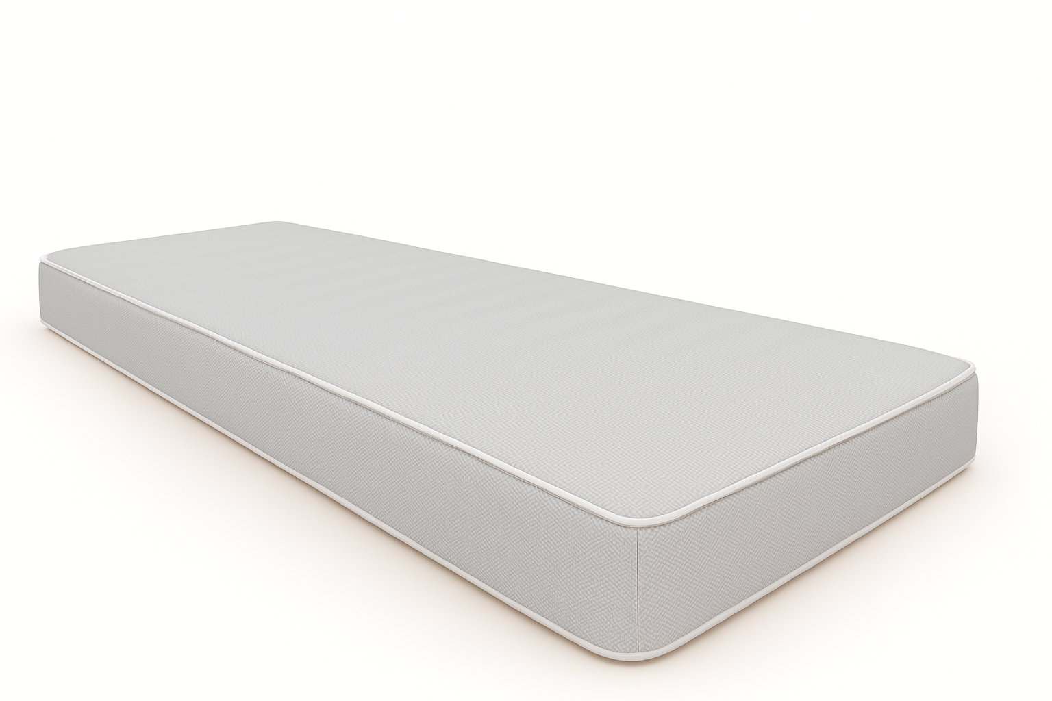 Coussin Banquette Intérieur Gris Perle Chenillé Passepoil Blanc