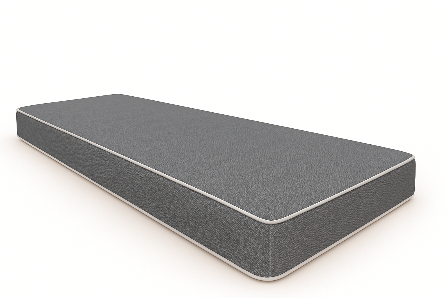 Coussin Banquette Intérieur Naturel Anti-tache - Maille Passepoil Blanc