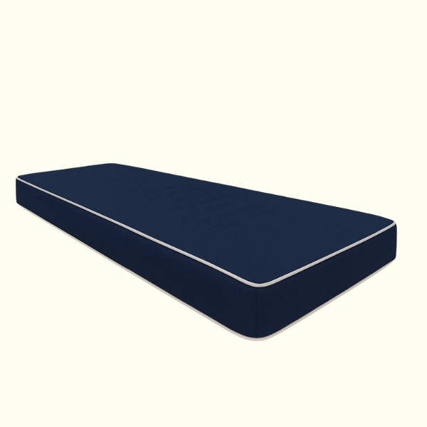 Coussin Banquette Intérieur Bleu Marine Velours Maillé - sur-mesure