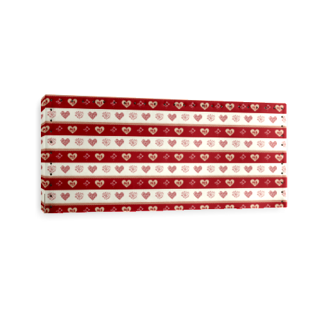 Tête De Lit Cloutée Montagne Modane Rouge