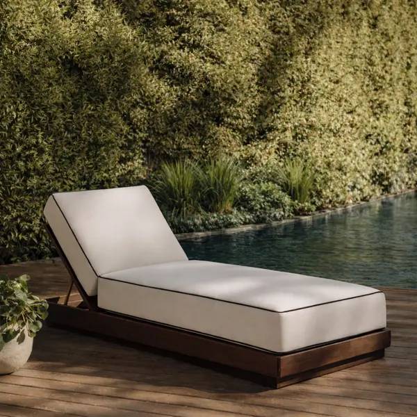 Matelas bain de soleil sur mesure - Coussin transat imperméable - Résistant UV et intempéries - Fabrication française — vue 7