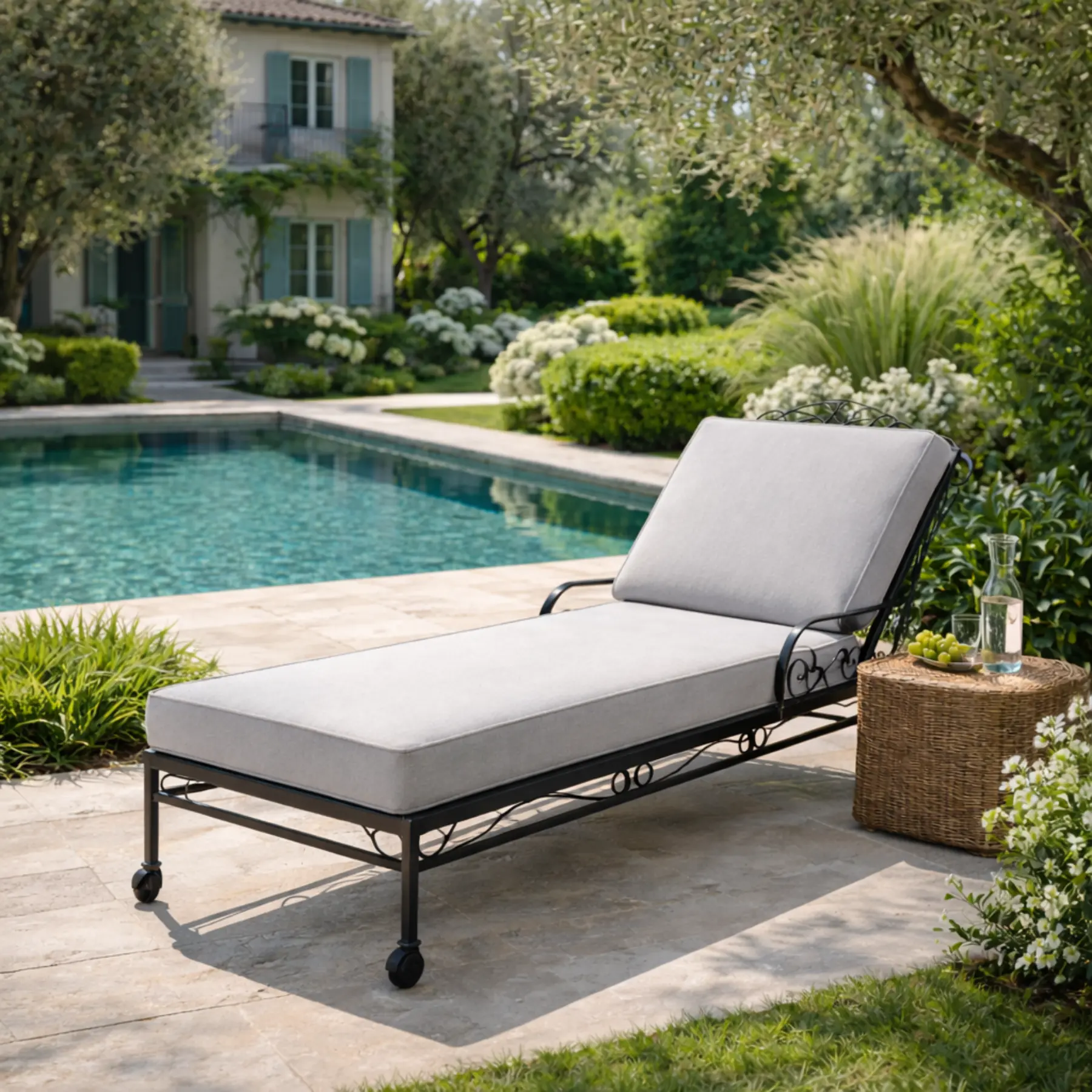 Coussin bord de piscine sur mesure - Matelas transat déperlant - Anti-UV - Résistant humidité - Made in France — vue 7