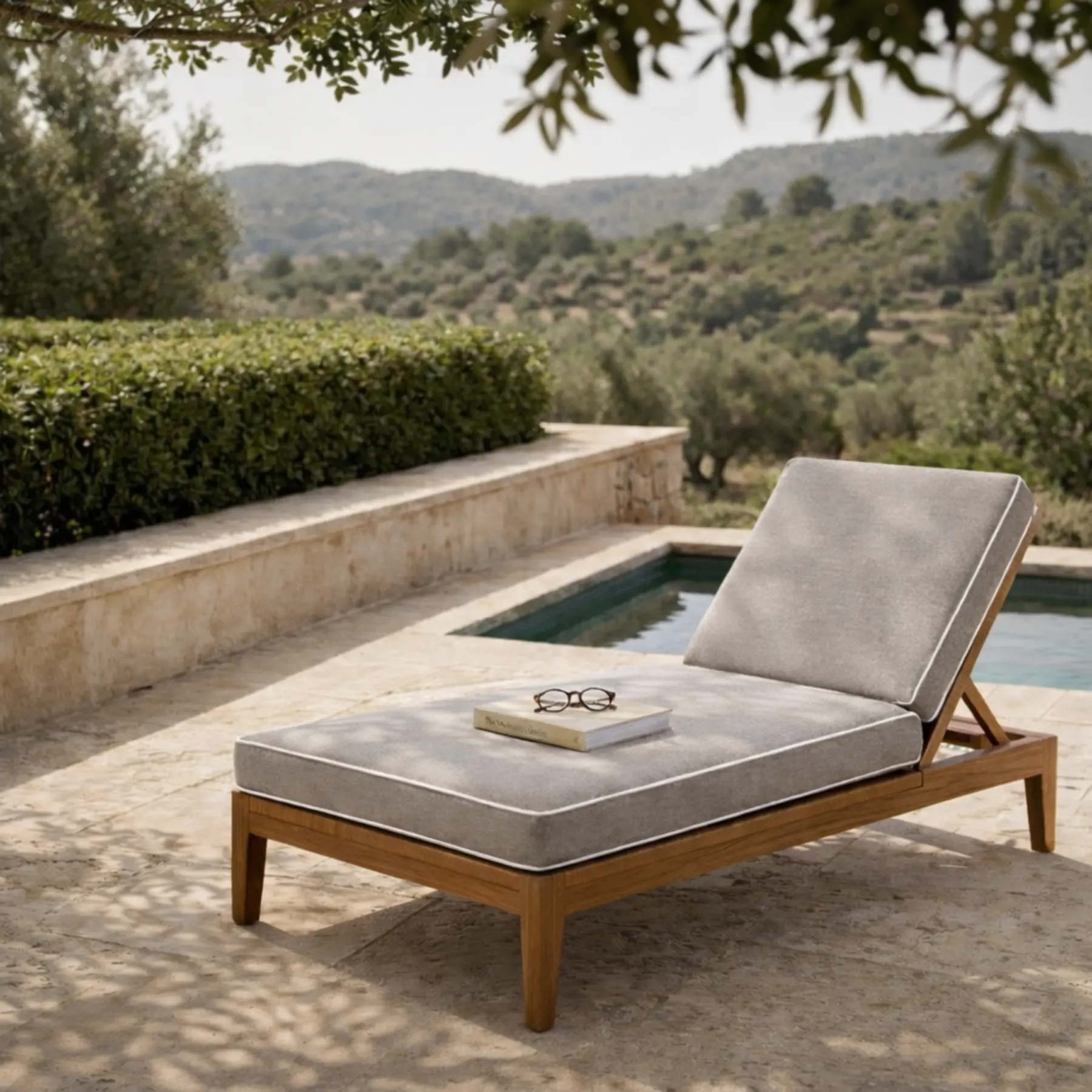 Coussin bord de piscine sur mesure - Matelas transat déperlant - Anti-UV - Résistant humidité - Made in France — vue 3