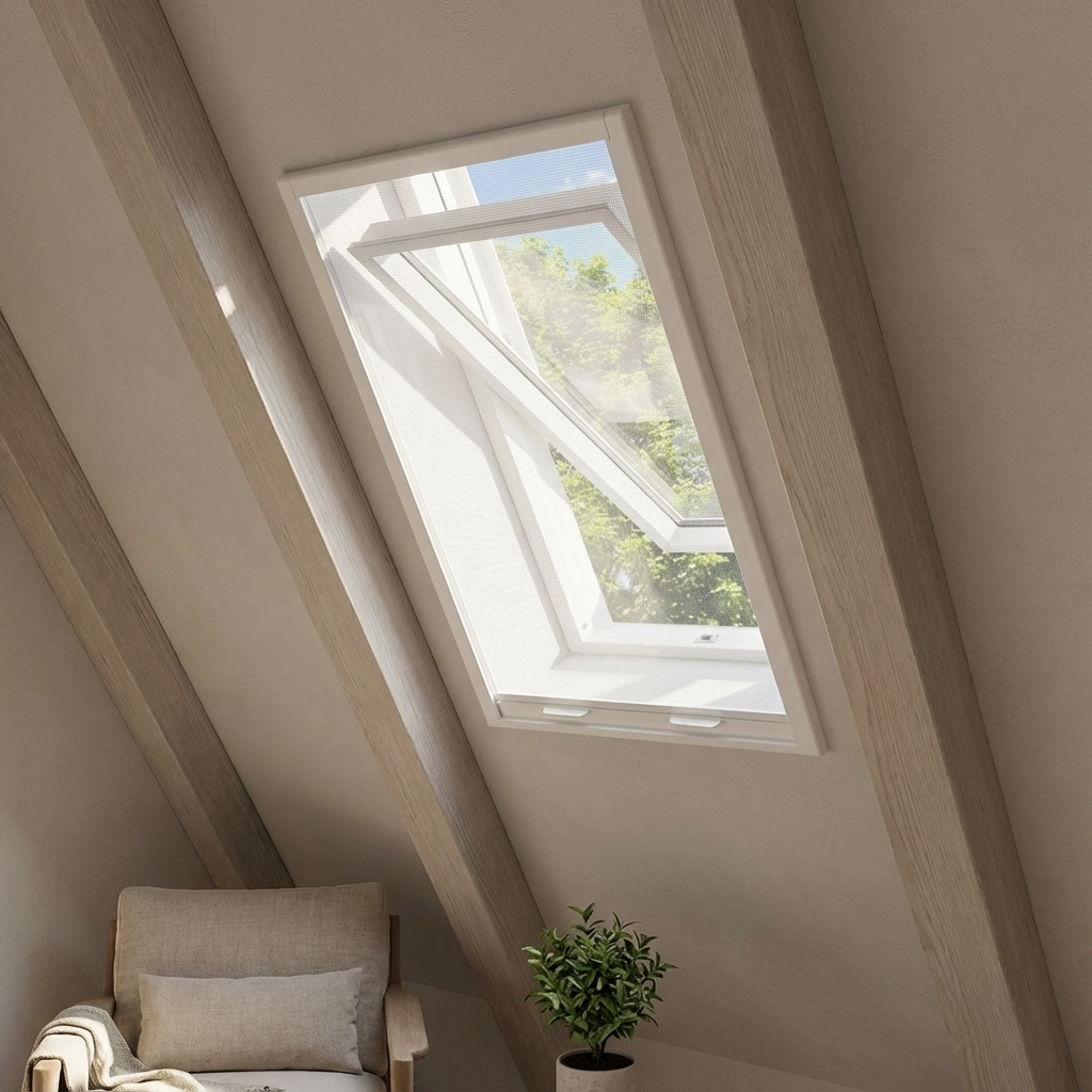 Moustiquaires compatibles Fakro - Pose en applique murale - Structure alu - Protection moustique tigre