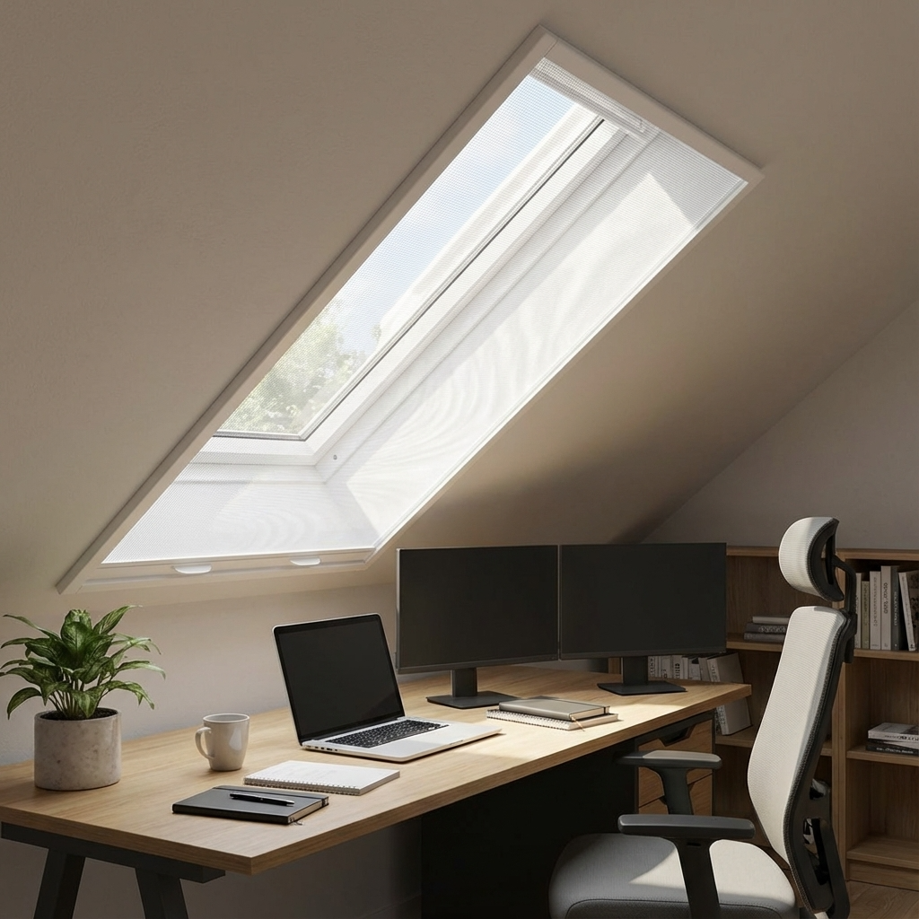 Moustiquaire fenêtre de toit compatible toutes marques - VELUX , ROTO , TRYBA , TOICIEL - Aluminium laqué blanc - Durable