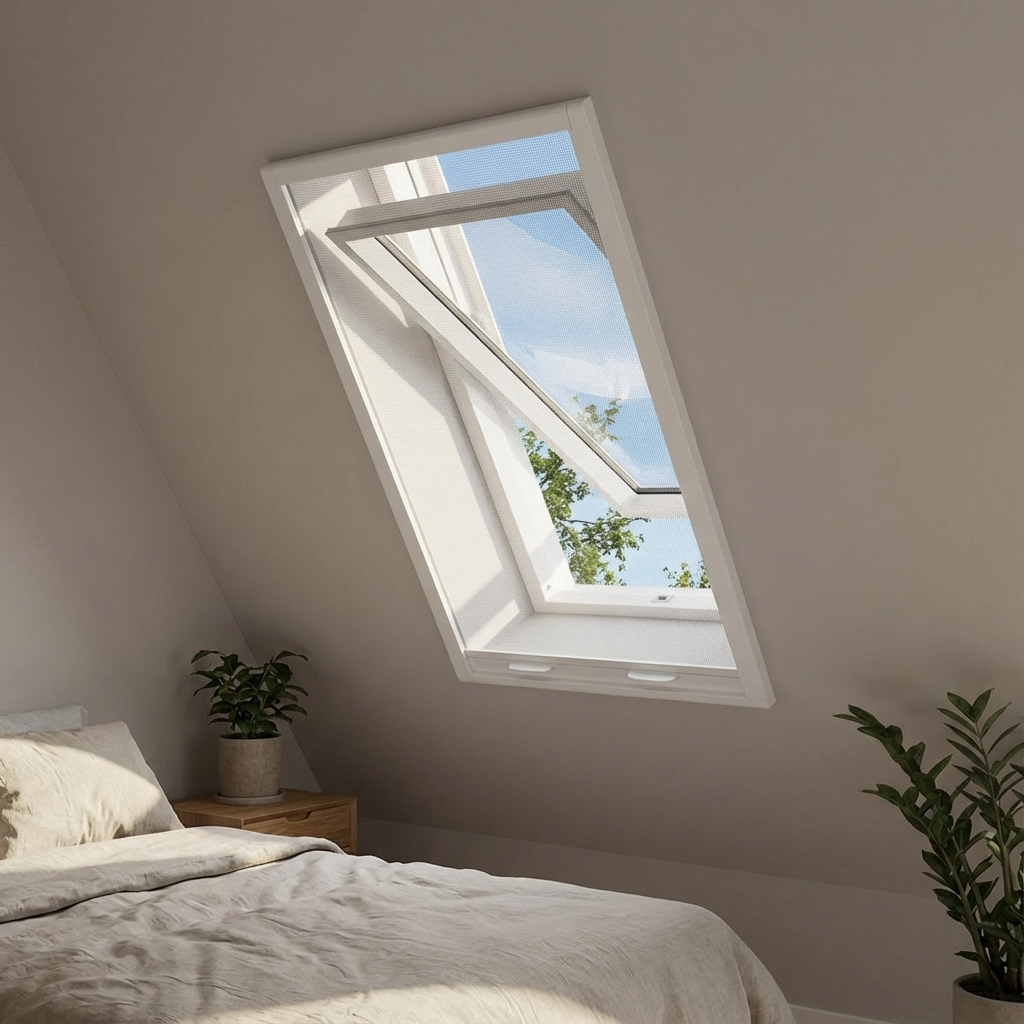 Moustiquaires coulissantes compatibles avec les fenêtres de toit VELUX - Installation en applique - Confort d'utilisation - Mailles 1,5 mm