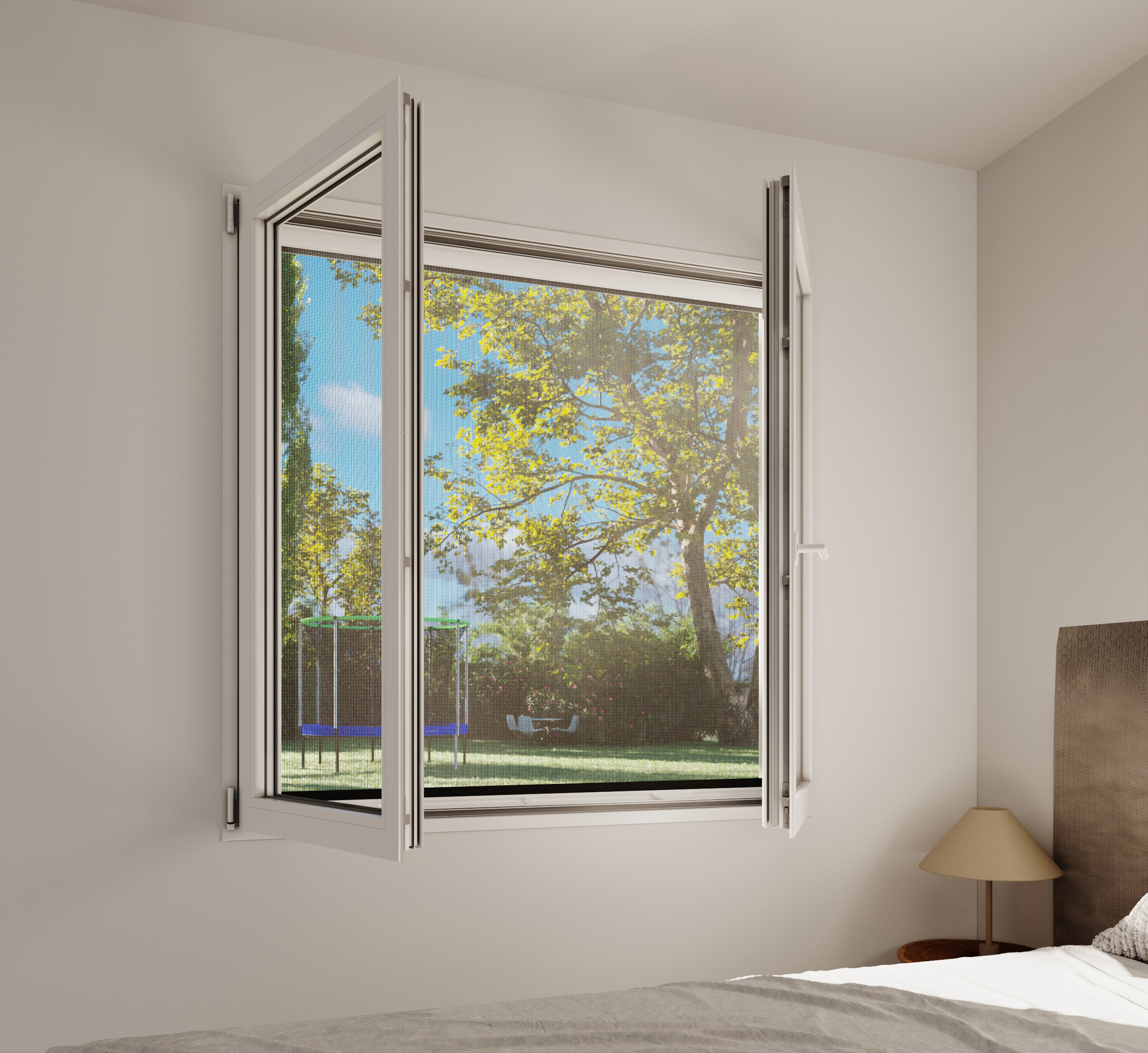 Moustiquaire toile fibre de verre - Maille de 1.5 mm - Anti-insectes - Structure aluminium - Longue durée