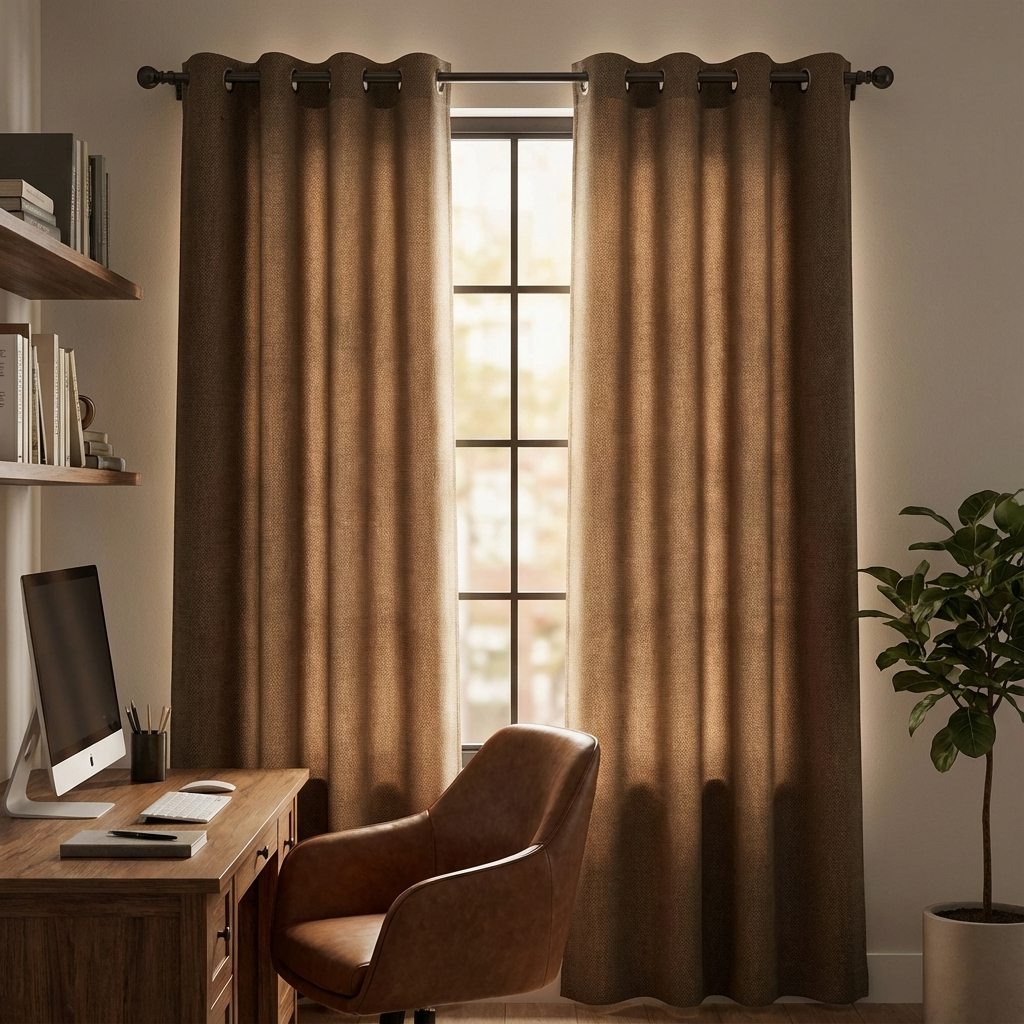 Rideau en lin - Tissu Uni - Adapté à toutes les fenêtres - Esthétique et léger - Magnifique tombé - Chaleureuse - Luxe - Design - Rideaux lins unis