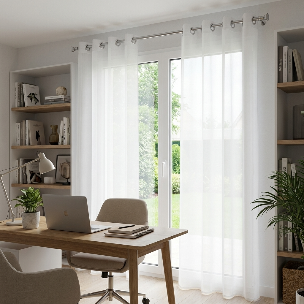 Voilages à motifs guirlande noir - Motifs originaux et uniques - Tissus premium et résistants - Certifié Oeko-Tex pour une utilisation sûre — vue 7