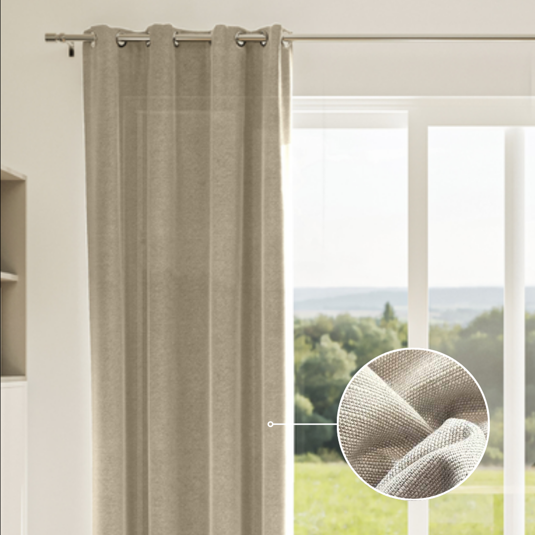 Rideau en lin Tissu Uni