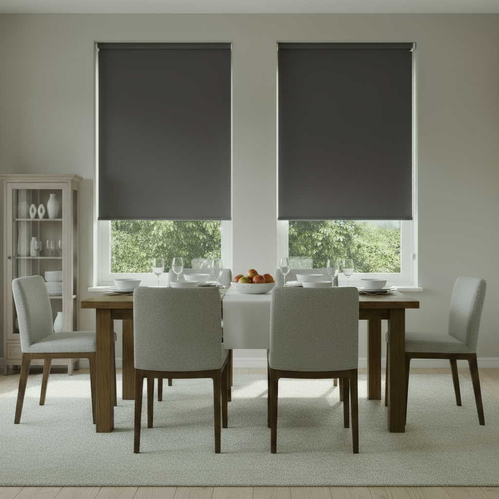 Store enrouleur sur-mesure - store économique et résistant - polyester - sans perçage - motorisé - occultant