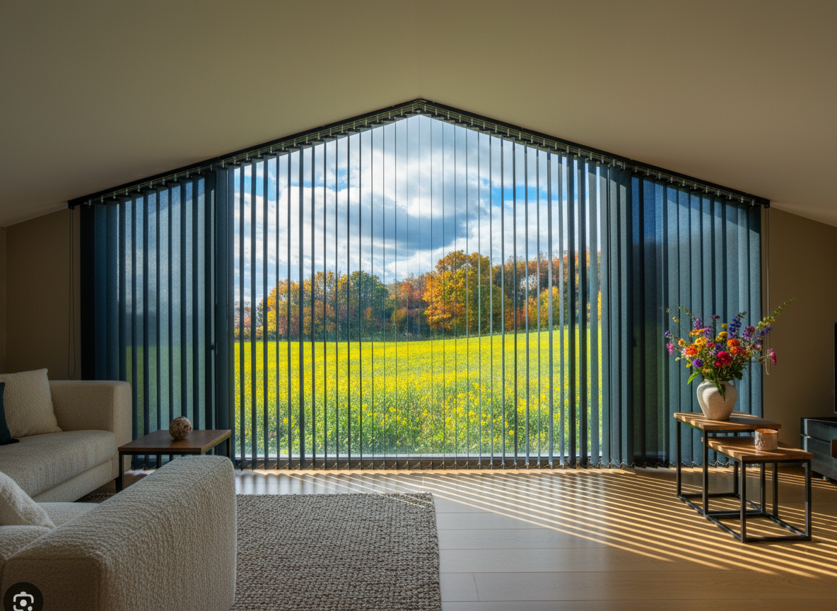 Store trapèze occultant - Made in France - polyester - sur mesure - fabrication française - durable et élégant