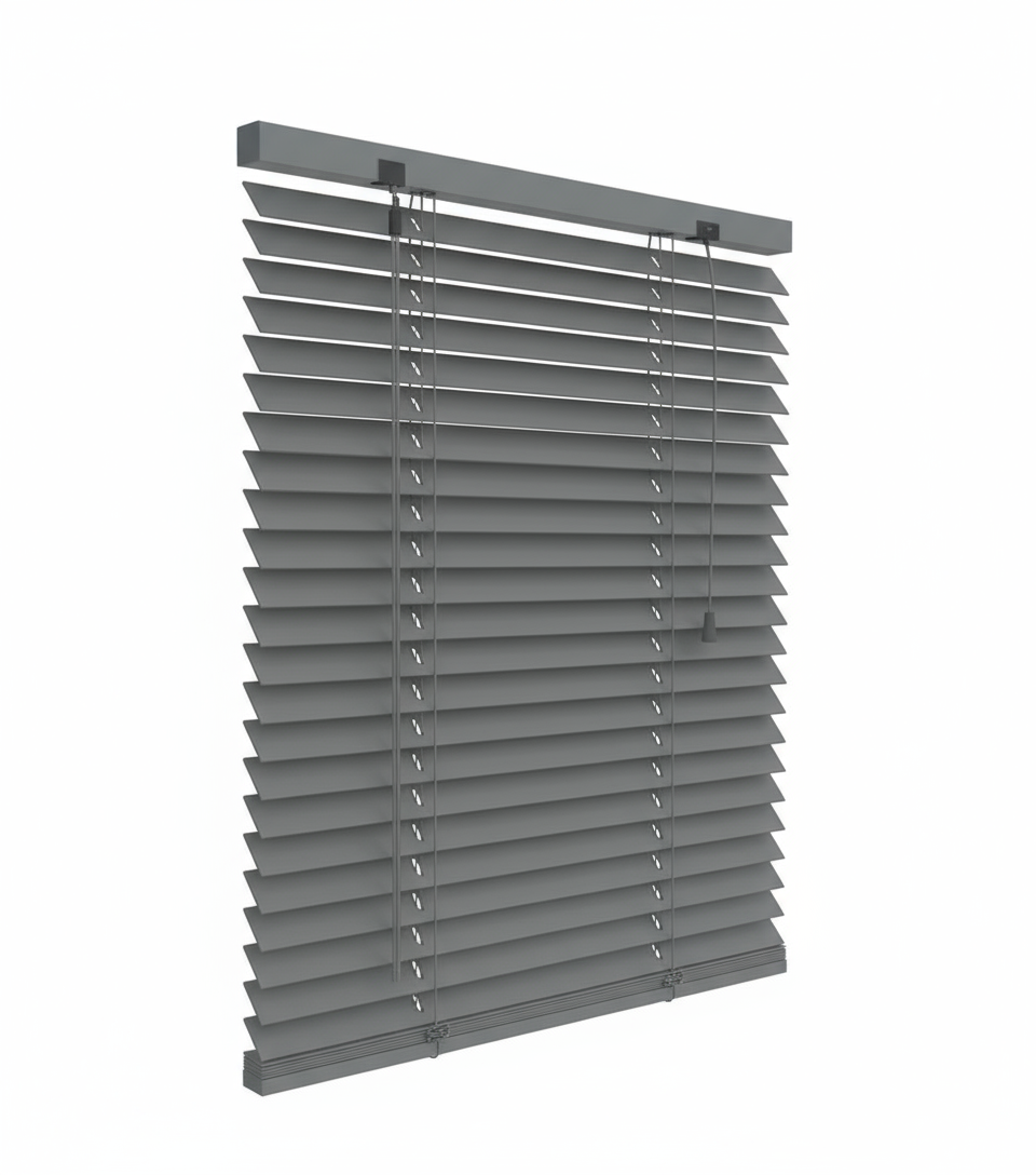 Store vénitien sans percer - aluminium - sur mesure - type de stores vénitien intérieur aluminium lames 25 mm - design épuré