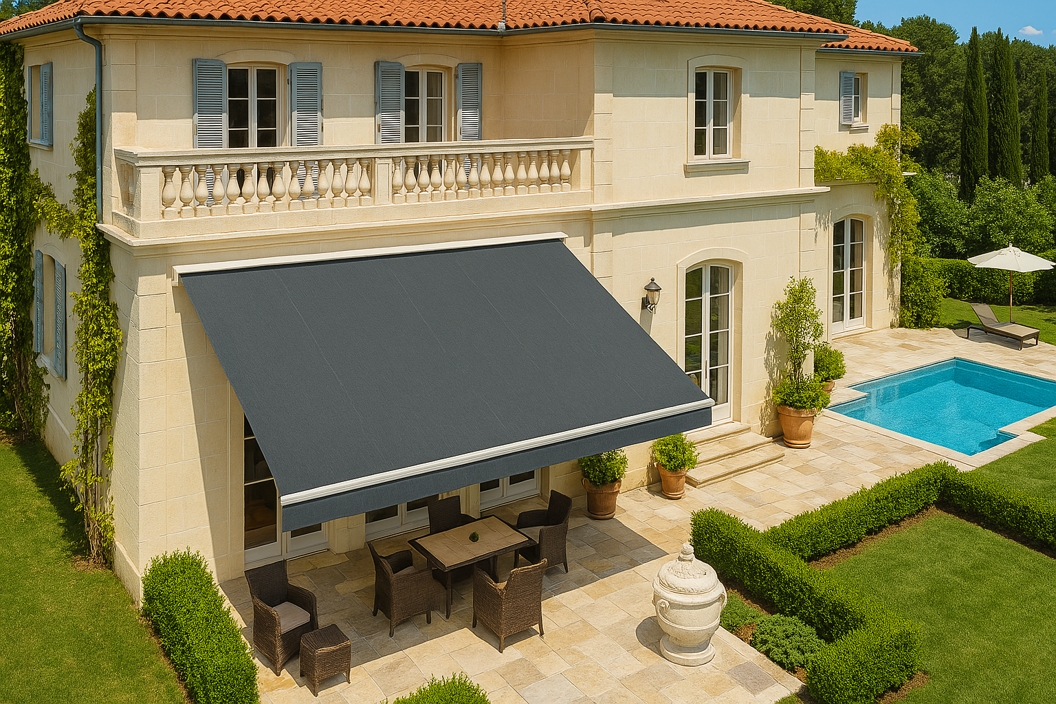 Store Banne Sans Coffre Ardoise Terrasses et Balcons