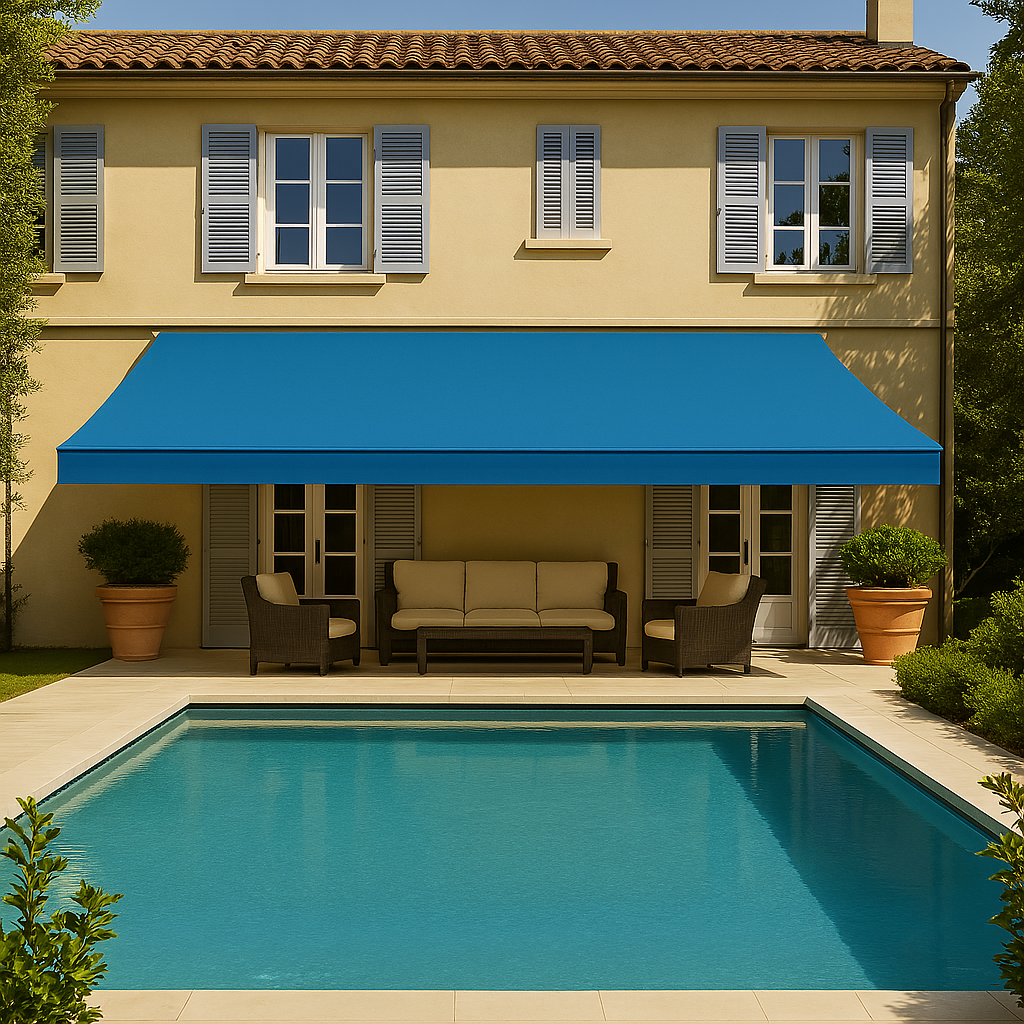 Store Banne Semi Coffre Bleu Terrasses et Balcons