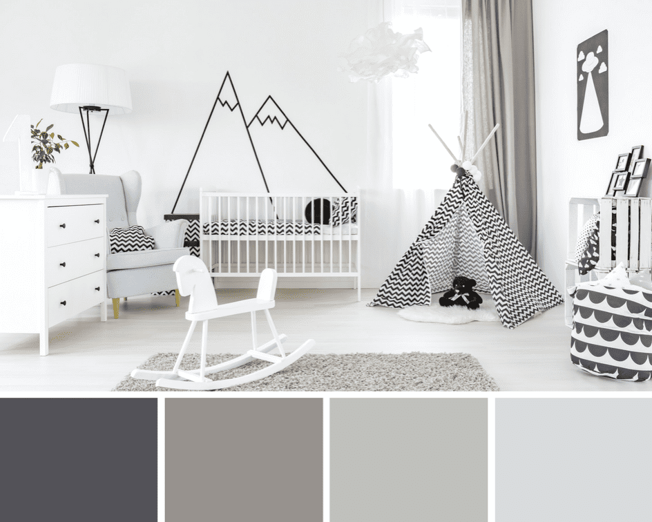 store et rideaux palette couleur noire et blanc