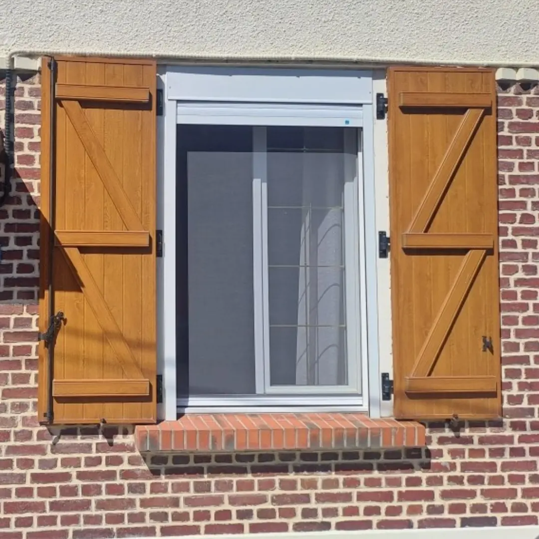 Moustiquaire fenêtre fermée vue extérieure