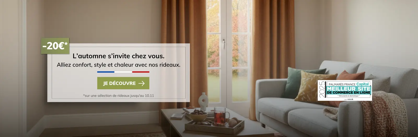 Slider rideaux automne 2025