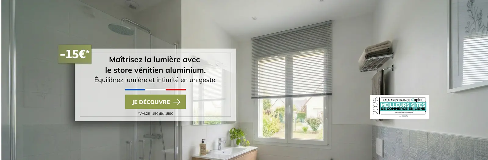 Slider Store vénitien aluminium