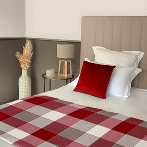 Chemin De Lit En Lin Avec Pompons - 50 X 240 Cm Gris Foncé - Décoration Lit 180 Cm - Hôtel, Maison