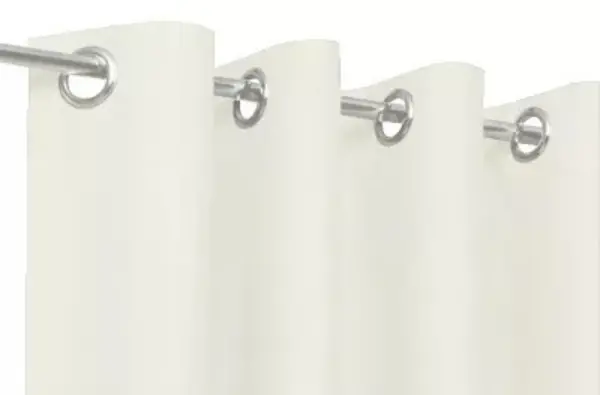 Rideau tamisant uni blanc sur mesure