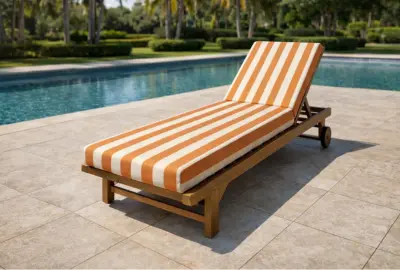  Coussin Bain de Soleil Anti-tache - Rayures Larges 