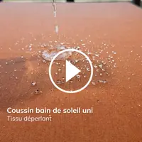 Tissu déperlant coussin bain de soleil uni